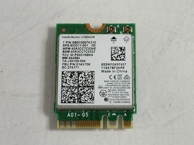 Lot of 5 Lenovo 01AX706 Wireless-AC 3168NGW 802.11ac M.2 WiFi Card + BL 4.0 - Image 1 of 4