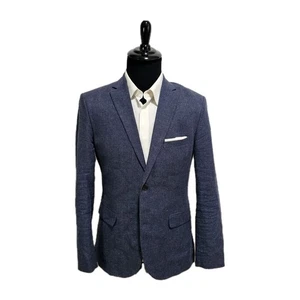 Giacca Blazer H&M Nova Fides Uomo 42L Tessuto Decostruito Hopsack Cotone Lino - Foto 1 di 15