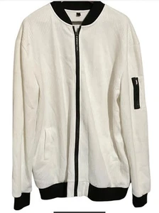 Pulloverjacke Herren weiß und schwarz schön Größe 3XL - gebraucht - Bild 1 von 2