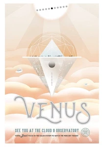 VENUS SEE YOU AT THE CLOUD & OBSERVATORY AFFICHE NASA FORMAT A3 29,7 x 42 cm - Picture 1 of 1