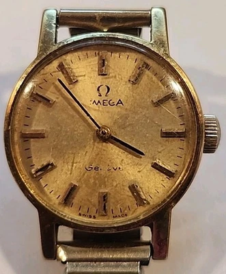 VINTAGE OMEGA GENEVE CAL 485 20MM WOMEN'S WATCH WORKS - Image 1 of 4