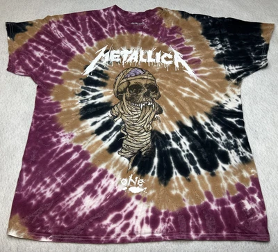Metallica Pushead Mummy ONE Tie Dye T Shirt Size Large - Image 1 of 4