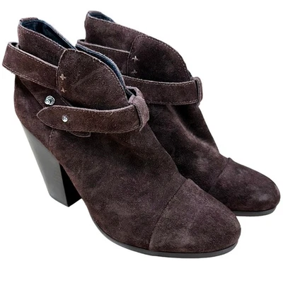 Rag & Bone NWOB Harrow Brown Suede Bootie Size 38.5 (US 8.5) Slip On Wrap Strap - Image 1 of 4