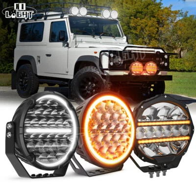 7/9 Inch Round LED Driving Lights Offroad Truck SpotLights Work Lamp Headlight - Image 1 of 4