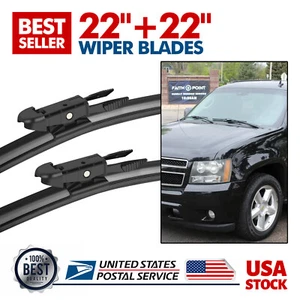 22'' 22'' Windshield Wiper Blades For Chevrolet Silverado 1500 08-13 OEM Quality - Picture 1 of 14