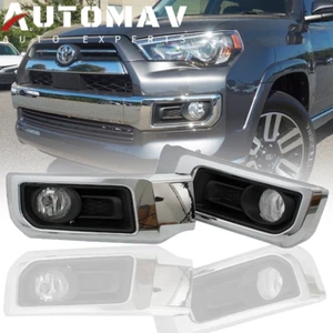 For 2014-2020 Toyota 4Runner Limited Front Driving Fog Lights Chrome Black LH+RH - Bild 1 von 8