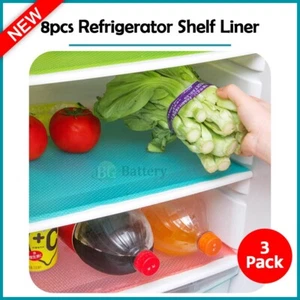 3X 8Pcs Refrigerator Fridge Liner Mats Shelf Spill Waterproof Drawer Covers Pads - Picture 1 of 7