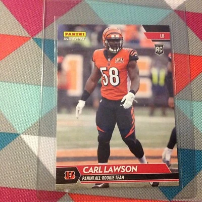 Carl Lawson #ART14 Bengals RC 1 of 300 Made 2017 Panini Instant All-Rookie Team - Image 1 of 2
