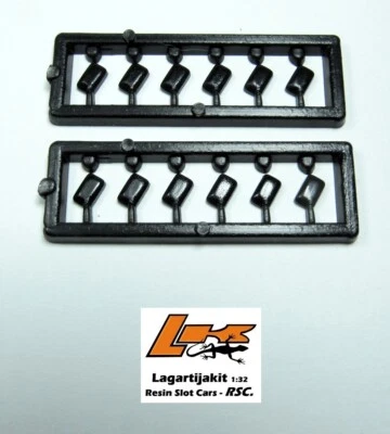 1/32 ESPEJO RETROVISOR RECTANGULAR IZQUIERDO 12 UNIDADES RESIN CAR SLOT KIT 1/32 - Imagen 1 de 2