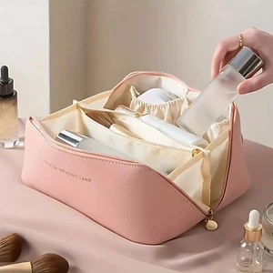 Makeup Bag Portable Large Capacity Travel Cosmetic Toiletry Organizer Case - Picture 1 of 10