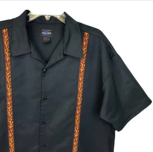 Vintage Anker blaues kurzärmliges geknöpftes Flammenhemd - Herrengröße Large " - Bild 1 von 11