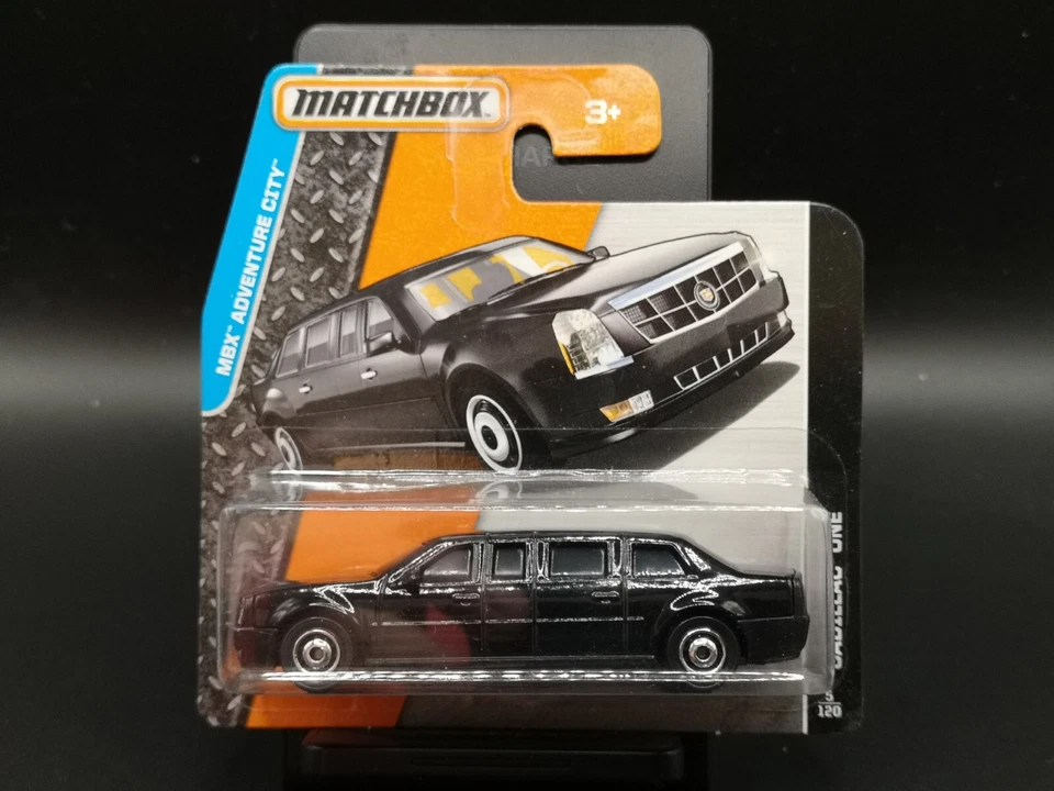 Matchbox Cadillac one Presidential limo black Sealed short card - Image 1 of 1