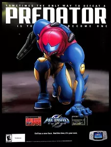 2002 Metroid Fusion Retro Video Game PRINT AD Nintendo GBA Action Promo Art - Picture 1 of 2