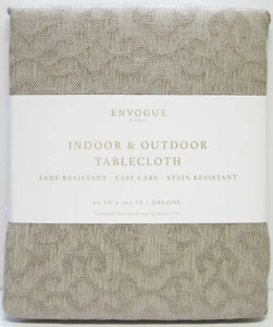 Envogue Home Easy Care Tablecloth Textured Linen-color 60" x 84" - Picture 1 of 1
