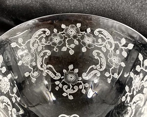 2 Fostoria MEADOW ROSE Etch Champagne Sherbet Glass Goblets Optic 4 3/8" Vtg Set - Picture 1 of 12