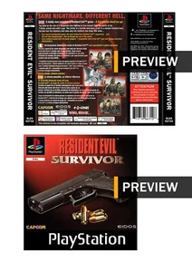 Resident Evil Survivor - PlayStation PS1 Replacement Inlay Covers - Picture 1 of 3