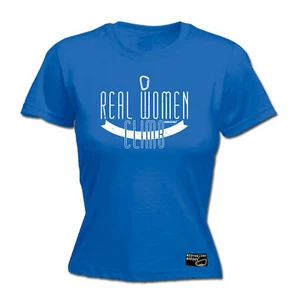 Rock Climbing Aa Real Women Climb - Womens T Shirt Funny T-Shirt Gift Novelty - Picture 1 of 8