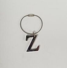 Silver Metal Name Initial Twist Keychain Gift Luggage Z