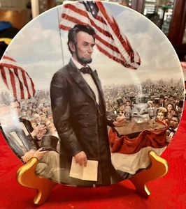"The Gettysburg Address" Abraham Lincoln Collectors Plate By Mort Künstler 1986 - Picture 1 of 4