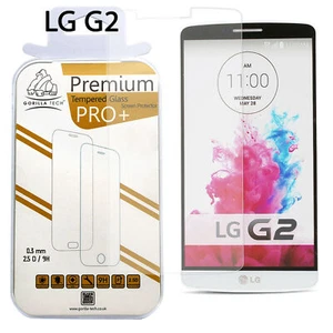 Tempered HD Glass Film Screen Protector Cover LCD 100% Genuine Gorilla For LG G2 - Picture 1 of 4