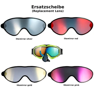 UVEX Comanche TO/TOP Take Off Ersatzscheibe red gold silver pink Skibrille - Bild 1 von 5