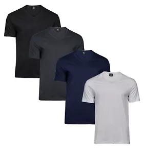 Tee Jays V Neck Sof Tee Short Sleeve Cotton Vee Neck T-Shirt S-3XL - Picture 1 of 6