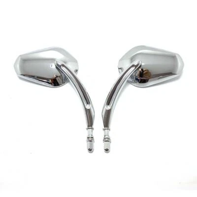 Chrome Motorcycle Rearview Mirrors For Harley Davidson Road Glide Fat Bob Dyna - Image 1 of 4