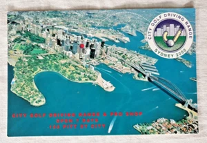 Vintage Avant Postcard City Golf Driving Range Aerial Photo Sydney Harbour 1995 - Foto 1 di 2