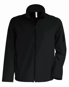 KB401 Chaqueta Softshell XL Negra Chaqueta Chaleco Abrigo Cálido Negro - Imagen 1 de 2