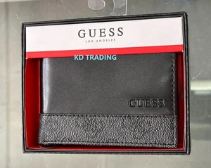 GUESS Est. 1981 ~ 31GO220091 Genuine Men Leather BILLFOLD Wallet Valet ~ BLACK - Picture 1 of 4
