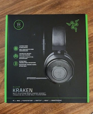 Auriculares para juegos con cable Razer Kraken 7.1 sonido envolvente, PC, Mac, PS4, XBOX One Foto 1 de 2