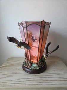 Vintage Bradford Exchange Eagle Lamp By TED BLAYLOCK. MORNING'S FIRST LIGHT - Picture 1 of 14