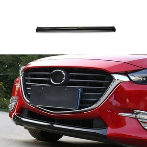 For Mazda 3 Axela 2017-2018 ABS Gloss Black Front Bumper Grille Lower Strip Trim - Picture 1 of 7