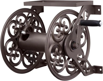 Liberty Garden 708 Steel Decorative Wall Mount Garden Hose Reel, Holds 125-Feet  - Image 1 of 4