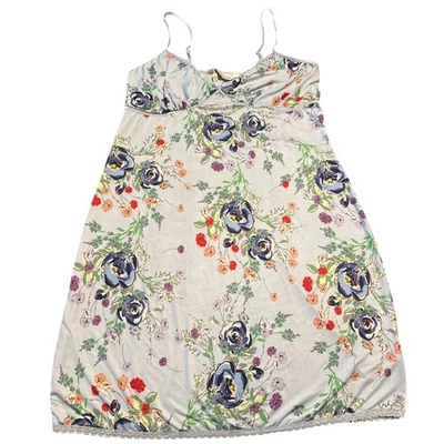 Camisón Peter Alexander Azul Estampado Floral Vestido Sin Mangas Borde de Encaje Talla L Nuevo con Etiquetas Foto 1 de 4