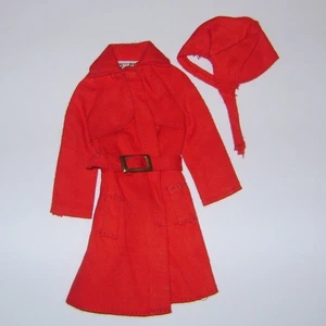 Vintage Barbie rot für Regen Outfit Mantel & Mütze, 1971, guter Zustand, kostenloser Versand! - Bild 1 von 3