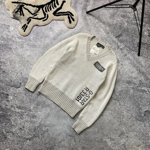 Vintage G-Star Raw Big Logo Y2K Avantgarde Streetwear Beige Pullover Gr. L - Bild 1 von 10