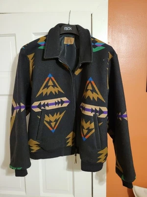 VTG Pendleton High Grade Western Wool Native Aztec southwest coat jacket Men L  - Image 1 of 3
