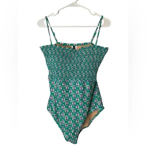 NUEVO CON ETIQUETAS J Crew Traje de Baño de Una Pieza Talla L Vacaciones Colorido Playa Calada - Imagen 1 de 9