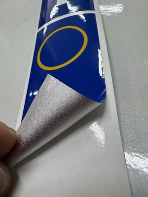 Adesivi Catarifrangente Per Targa Auto Sticker Blu Alta Qualità’ NO STAMPATI! - Immagine 1 di 4