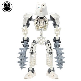 Lego Bionicle - 8606 - Metru Nui - Toa Nuju - Complete Retired Figure - Whitened