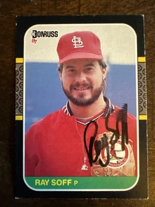 RAY SOFF 1987 Donruss #372 Autographed SIGNED Card ST. LOUIS CARDINALS - Picture 1 of 2