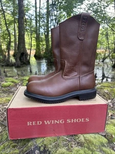 Red Wing Pecos Herren Sicherheit Zehen Schlupfstiefel P2231 Größe 7 E Hergestellt in den USA - Bild 1 von 15