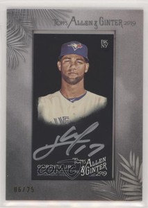 2019 Topps Allen & Ginter's X Silver Framed Mini /25 Lourdes Gurriel Jr Auto
