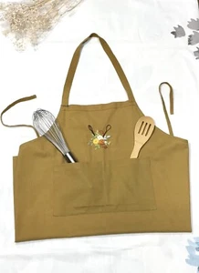 Women Hand Embroidered Linen Apron Housework Florist Baking Wrap Women Apron - Bild 1 von 4