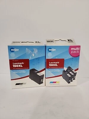 NEW Lexmark 150XL High Yield TriColor Ink Multipack & Black Sealed Meijer Brand  - Image 1 of 4