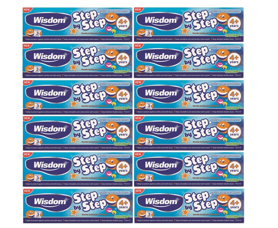 Wisdom Kids Toothpaste Step By Step 75ML x 12 - Image 1 of 1