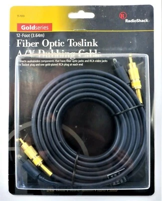 Juego de cables de audio Toslink de fibra óptica de 12 pies y cable de video RCA - Serie Gold NUEVO Foto 1 de 2