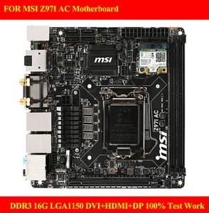 FÜR MSI Z97I AC Mainboard DDR3 16G USB 3.0 SATA3 PCI-E 3.0 WiFi Bluetooth - Bild 1 von 4