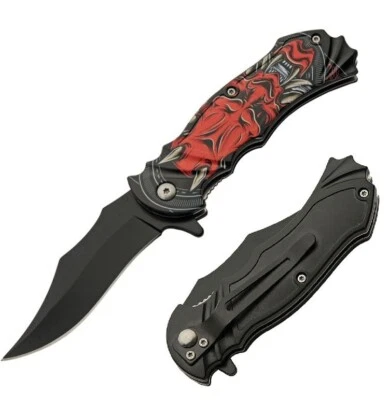 Cuchillo Plegable Asistido Linerlock 3.5" Negro Hoja Acero Inoxidable Mango ABS Foto 1 de 3